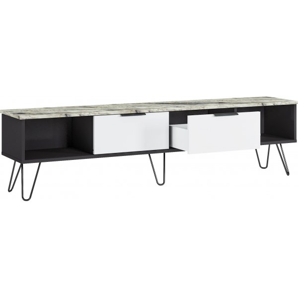Maribo TV-bänk - Svart/vit Maribo TV-bänk - Svart/vit