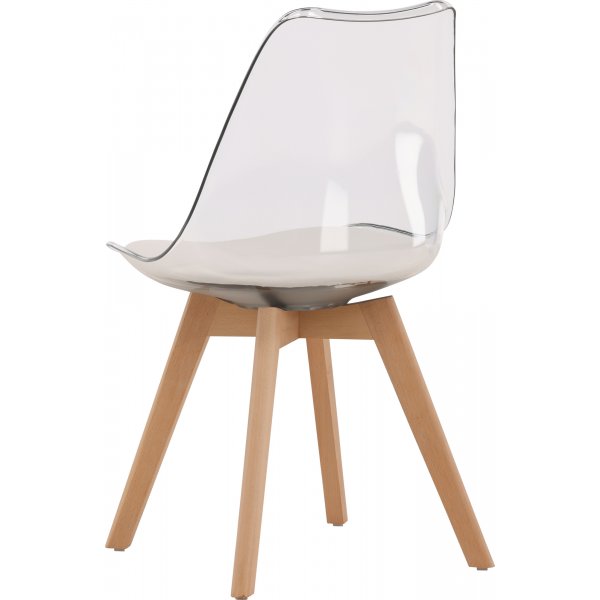 Edvin matstol - Vit/björk Edvin matstol - Vit/björk