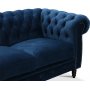 Chesterfield Cambridge 3-sits - Bl sammet