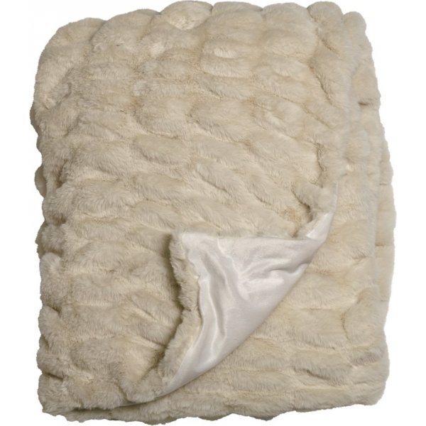 Plaid moelleux 130 x 170 cm - Crème Plaid moelleux 130 x 170 cm - Crème