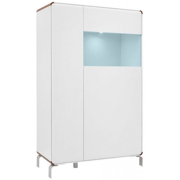 Livia skåp - Vit/Glas/Trä Livia skåp - Vit/Glas/Trä