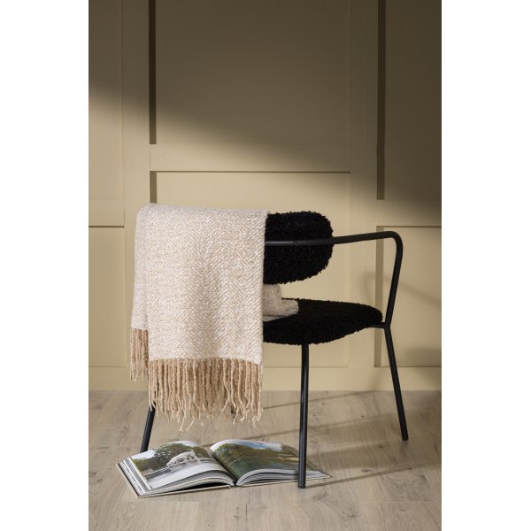 Ljung pläd 130x170 cm - Beige/vit Ljung pläd 130x170 cm - Beige/vit