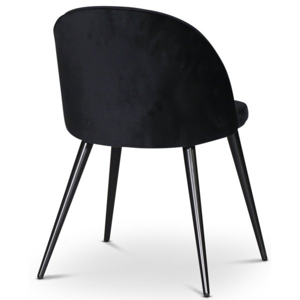 Alice stol - Svart sammet / Svarta ben Alice stol - Svart sammet / Svarta ben