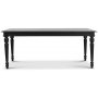 Paris matgrupp svart bord med 4 st Tuva Decotique stolar i bl sammet