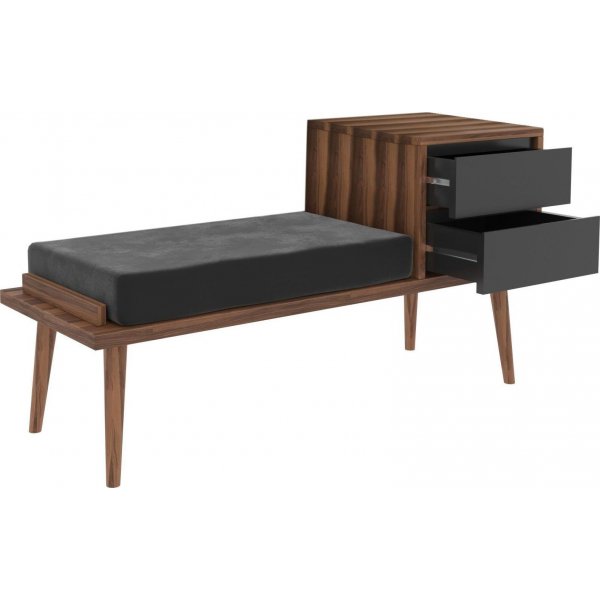 Rino halmeubel - Walnoot/antraciet Rino halmeubel - Walnoot/antraciet