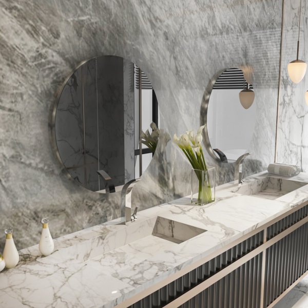 Onea\\\'s spiegel - Donkergrijs/zilver