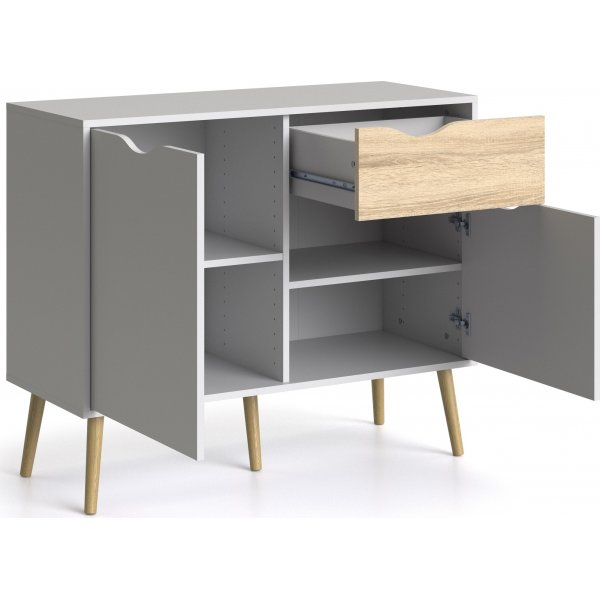 Oslo skåp - Vit/ek Oslo skåp - Vit/ek