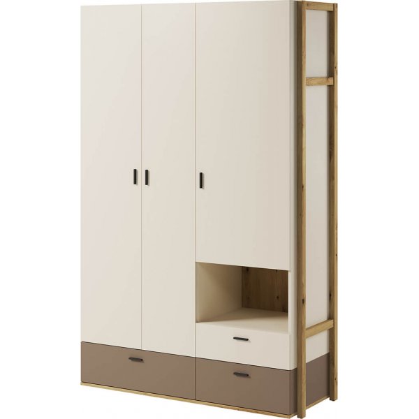 Lenny kledingkast - Ambachtelijk eiken/beige/truffel