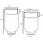 Bud sidobord set 40/40 cm - Svart/vit