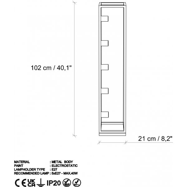Kafes golvlampa - Guld