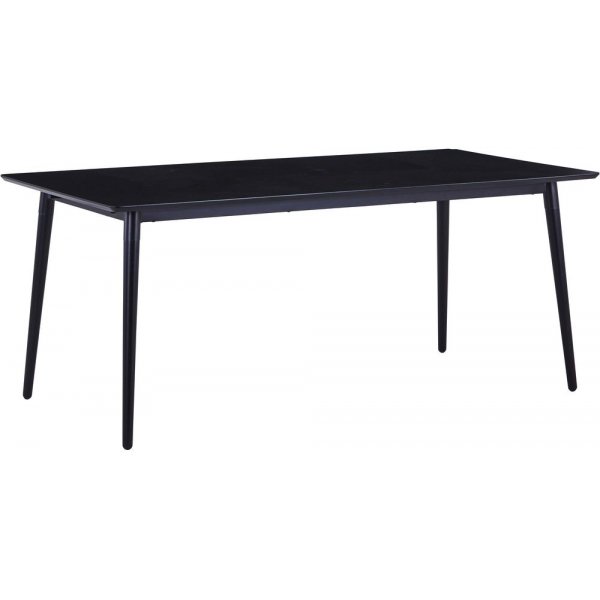 Velda matbord 180x90 cm - Svart askfanr