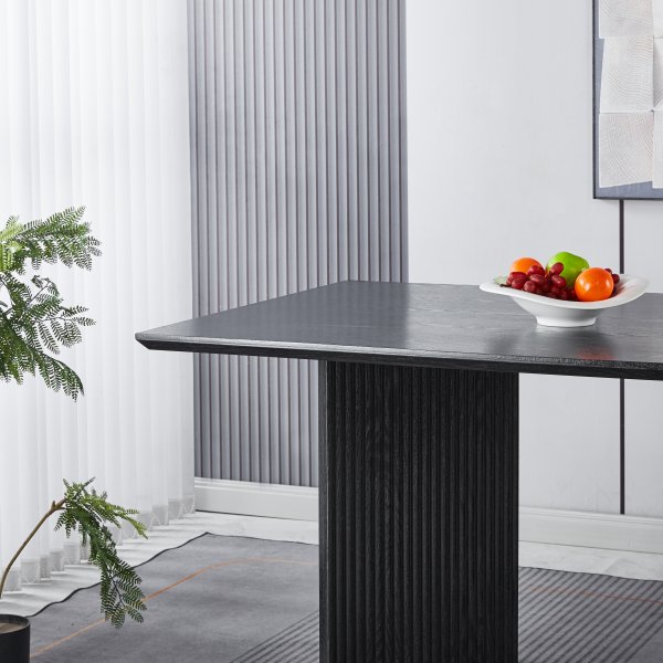 Crossby matbord 180x90 cm - Svartbetsad ek Crossby matbord 180x90 cm - Svartbetsad ek