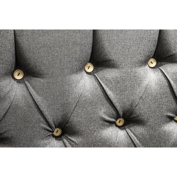 Hoofdbord Nord met houten knopen - Optionele maat en bekleding Hoofdbord Nord met houten knopen - Optionele maat en bekleding