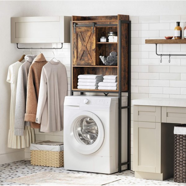 tagre de salle de bain Zeke - Noir/marron