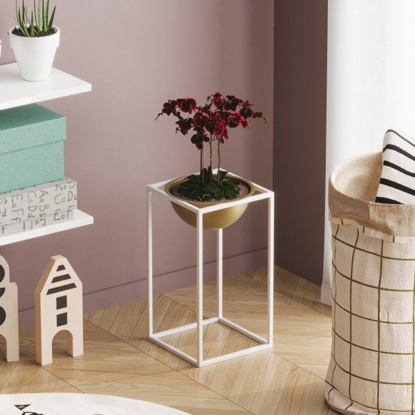 Pot Plato 22 - Blanc/or