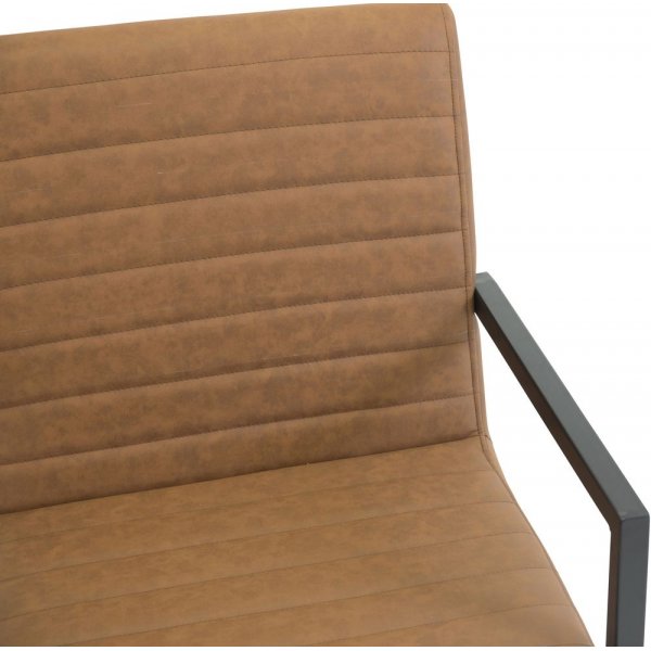 Fortina karmstol - Svart/brun PU Fortina karmstol - Svart/brun PU