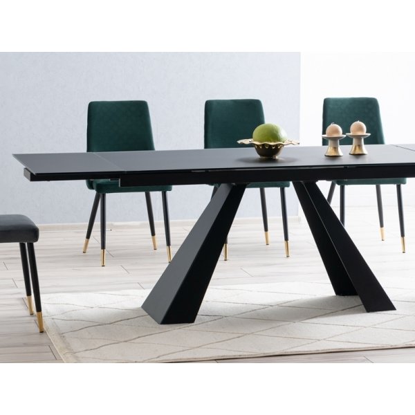 Table à manger Salvadore 120-180 cm - Noir Table à manger Salvadore 120-180 cm - Noir
