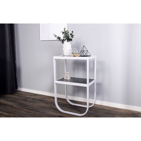 Korsbacken sängbord - Vit/grå Korsbacken sängbord - Vit/grå