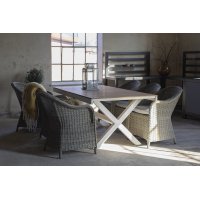 Bologna matbord 200-240 cm - Vit / Ek (Aintwood) Bologna matbord 200-240 cm - Vit / Ek (Aintwood)