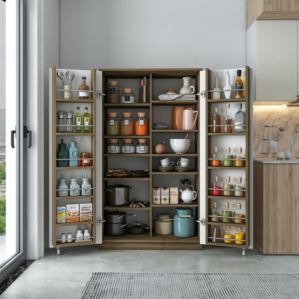 Paose garderob - Valnöt/vit Paose garderob - Valnöt/vit