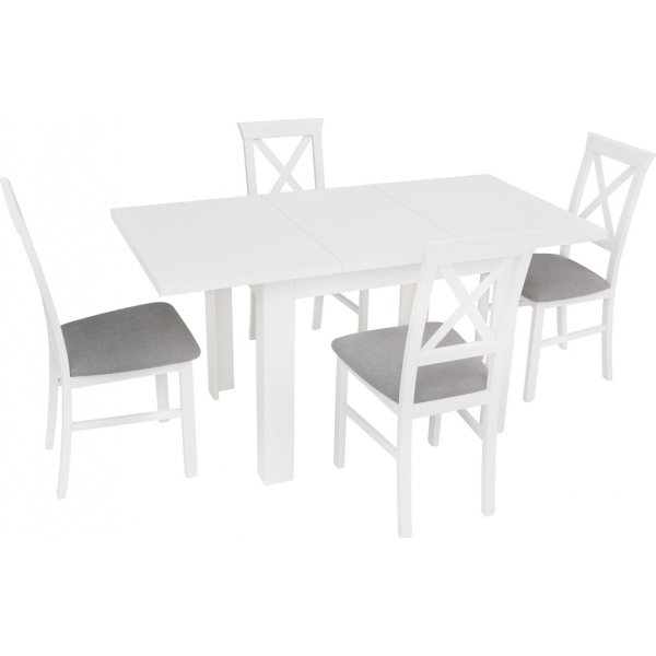 Chaise de salle  manger Allan - Gris/blanc