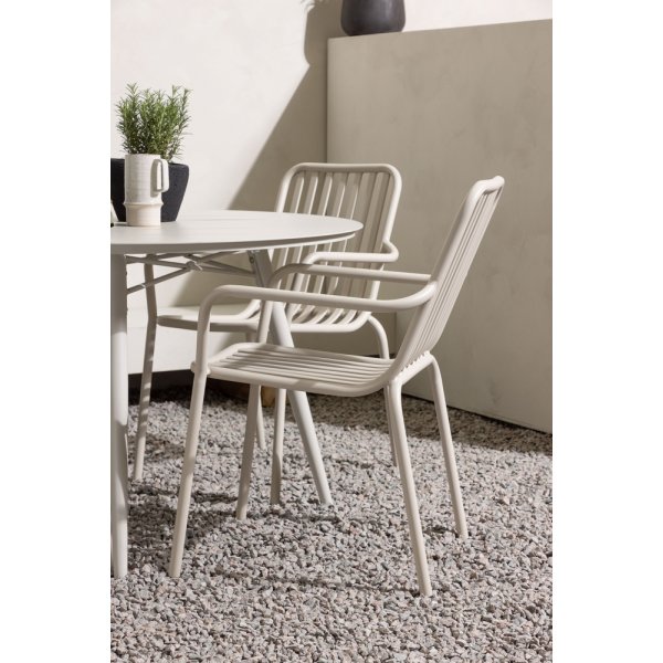 Lina utematgrupp med 4 st Peking stolar - Beige Lina utematgrupp med 4 st Peking stolar - Beige