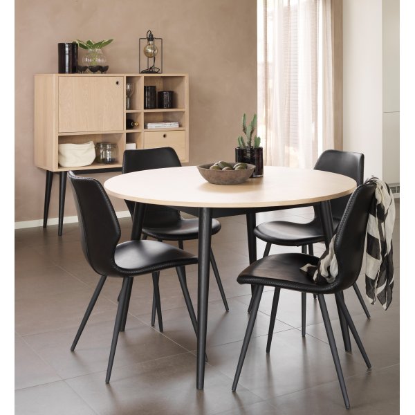 Dalsland highboard - Whitewash/svart Dalsland highboard - Whitewash/svart