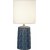 Lampe de table Bodil / Bleu/blanc naturel