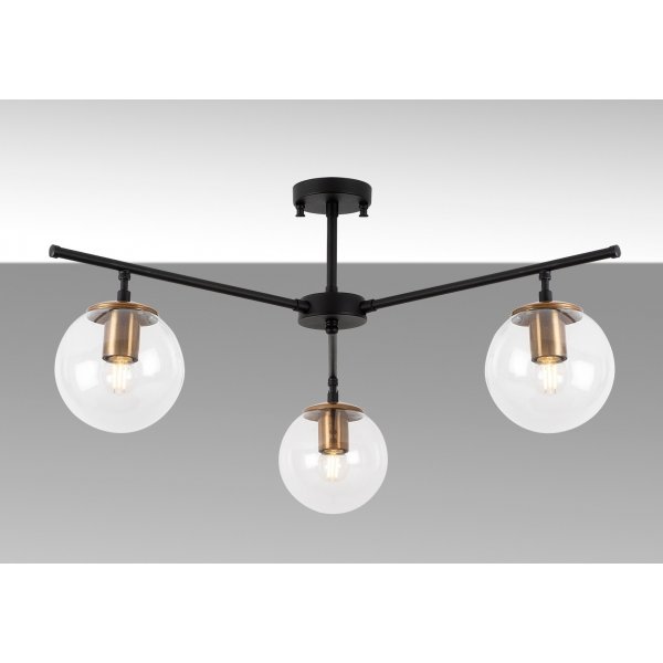 Plafonnier Atlas 10245 - Noir/antique