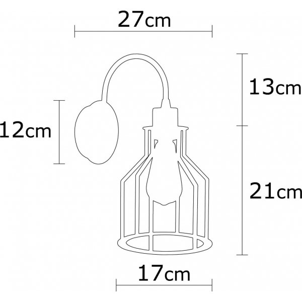 Alacati wandlamp - Zwart
