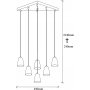 Tess taklampa 6471 - Svart