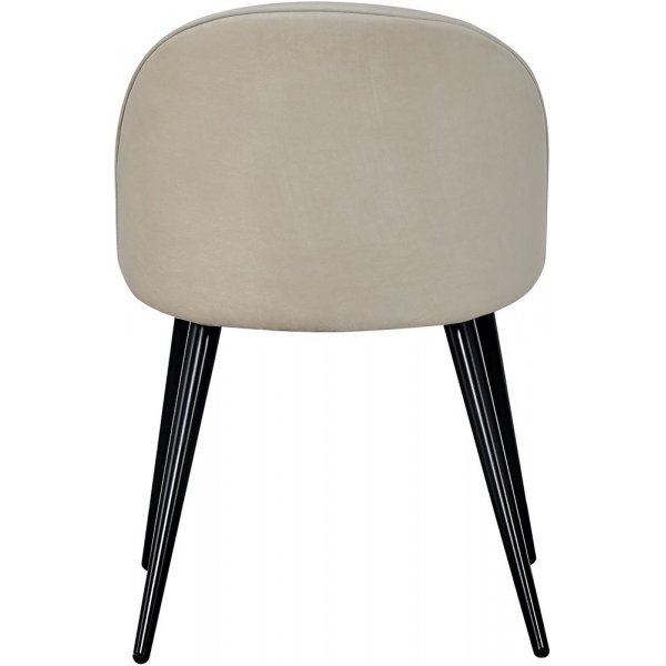 Alice matstol - Svart/beige sammet Alice matstol - Svart/beige sammet