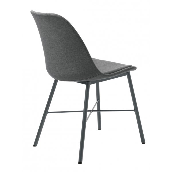 Chaise Cara en tissu gris foncé Chaise Cara en tissu gris foncé