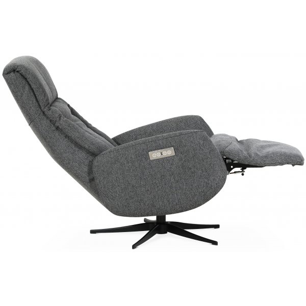 Marbäck lyx reclinerfåtölj (2 el-motorer) inbyggt fotstöd - Ljusgrått tyg Marbäck lyx reclinerfåtölj (2 el-motorer) inbyggt fotstöd - Ljusgrått tyg