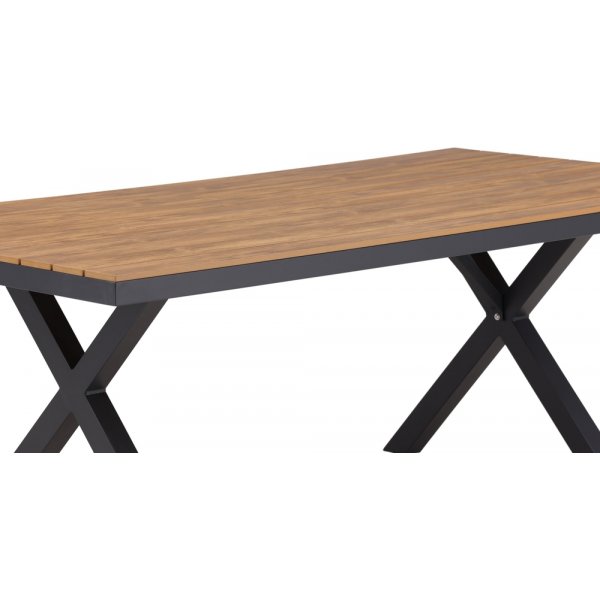 Garcia matbord 200 x 100 cm - Brun/Svart