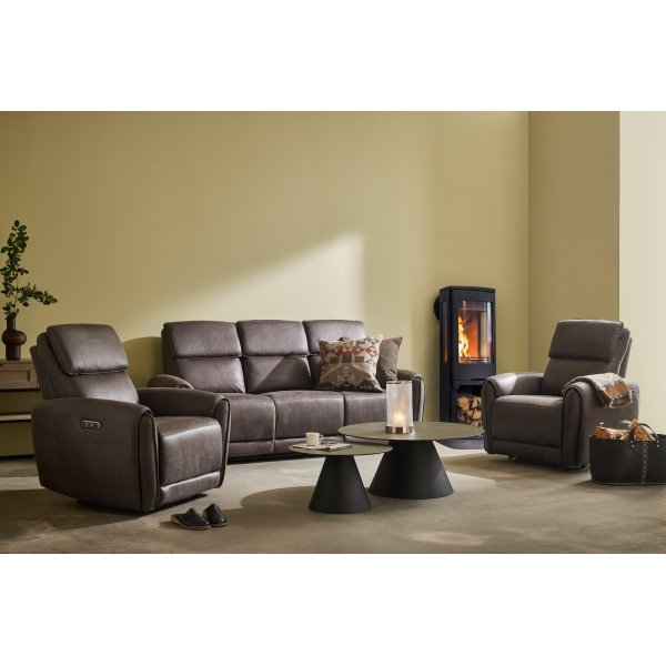 Alice 3-sits reclinersoffa - Brun Alice 3-sits reclinersoffa - Brun