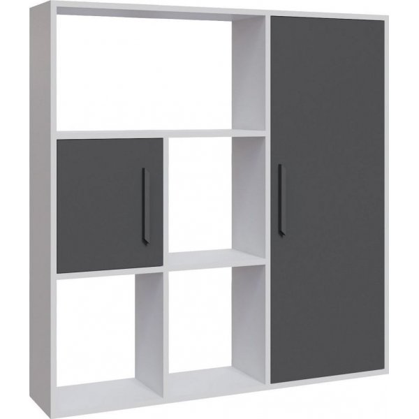 Ridge bokhylla - Vit/antracit Ridge bokhylla - Vit/antracit