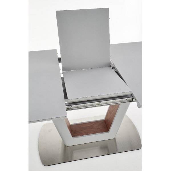 Table à manger Harold 90x160-200 cm - Gris/noyer Table à manger Harold 90x160-200 cm - Gris/noyer