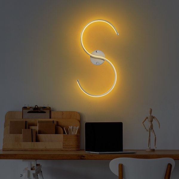 Es wandlamp - Chroom