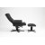 Fauteuil inclinable Oslo avec tabouret - Cortina noir + Dtachant pour meubles