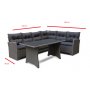 Davenport utegrupp med bord Vnster - Gr konstrotting + Flckborttagare fr mbler