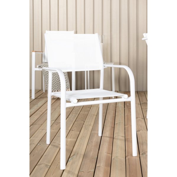 Panama utematgrupp med 4 st Santorini stolar - Natur/Vit Panama utematgrupp med 4 st Santorini stolar - Natur/Vit