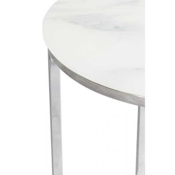 Palasso ronde Lampentafel Ø40 cm - Chroom / Lichte marmering Palasso ronde Lampentafel Ø40 cm - Chroom / Lichte marmering