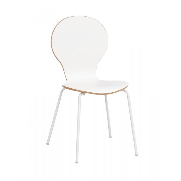 Bailey stol - Vit-laminat/ek