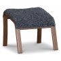 Lammet / Fushion fotpall i frskinn canberra grey - Brunbetsad ek