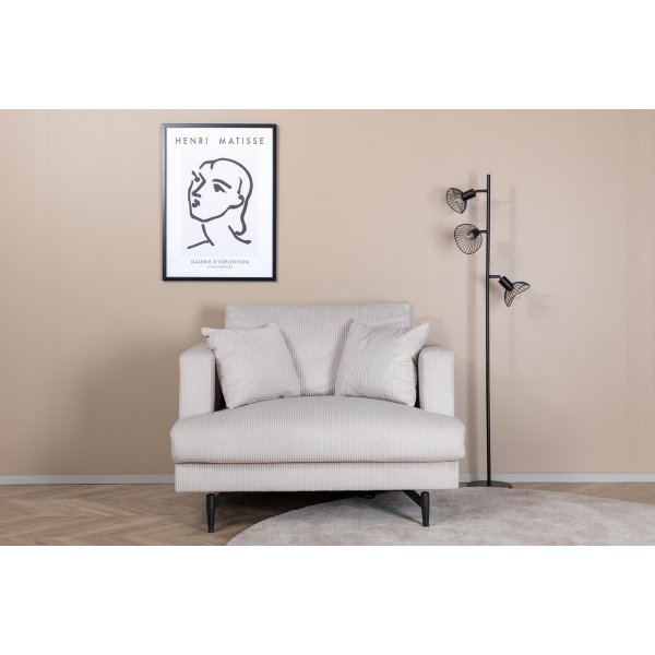 Fåtölj Sofia - beige manchester / svarta ben Fåtölj Sofia - beige manchester / svarta ben