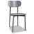Signum matgrupp Slagbord vit/ek med 4 st gra Alvaro stolar