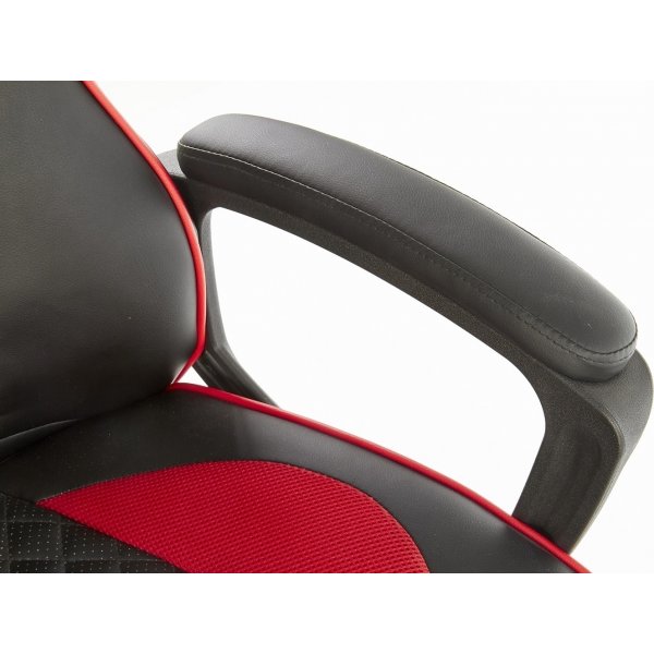 F1 kontorsstol / spelstol - Svart/rd