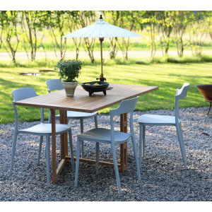 Matgrupp Salt� teak: Slagbord i teak inklusive 4 st Abbe stolar