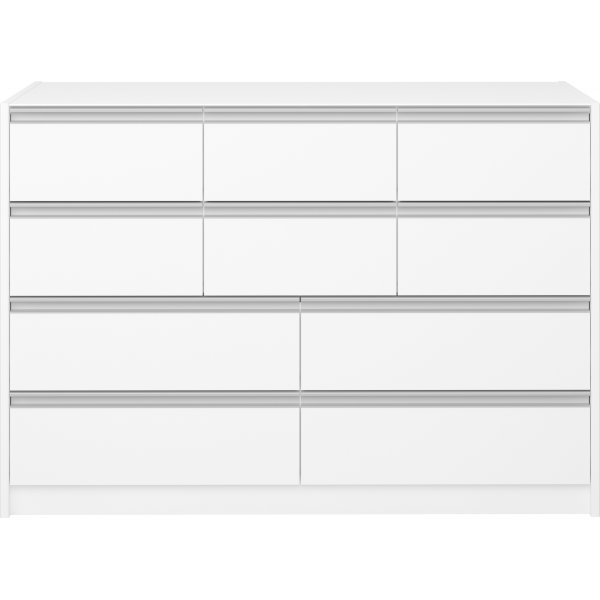 Skyline byrå med 10 lådor - Vit Skyline byrå med 10 lådor - Vit